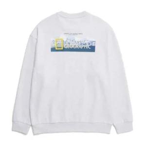 [매장정품] 내셔널지오그래픽NATIONALGEOGRAPHIC N233USW920 폴하스 빅 로고 세미 오버핏 노기모 맨투맨 M