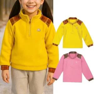 [하프클럽/콜핑]콜핑키즈 여아동 플리스 경량 보온 등산 긴팔 반집업 티셔