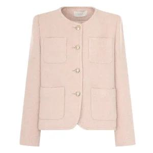 [LINE](타임스퀘어점패션관)[라인어디션]페일 트위드 자켓 NWJKPK0500