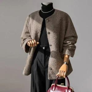 (안나앤플러스) 므로멘 라운드 자켓[자켓EAR8] 빅사이즈