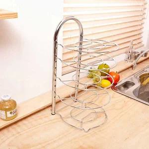 [골드스마일]스텐 후라이팬 정리대 4단형 프라이팬 수납 선반대