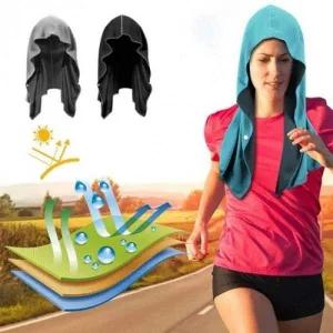 [골드스마일]쿨타월 후드형 스포츠 수건 두건 햇빛가리개 쿨수건