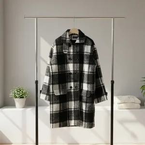 [올리비에스클로젯] 격자 체크 비조장식 누빔코트_O2512CT602D