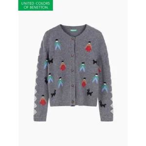 [하프클럽/베네통]사람 인타샤 니트 가디건_BAKCA4561