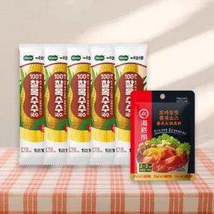 순솔 순솔 100  찰옥수수국수 100g 5봉 X 토마토맛 훠궈소스