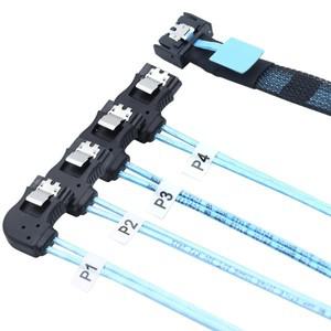 MCIO SFF-8654 4I 38P4포트 SATA 직각 케이블로