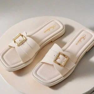 고품질 여름 룩 외출 편한 데이트 슬리퍼 코디 버클 코디 (WFFWMR0)