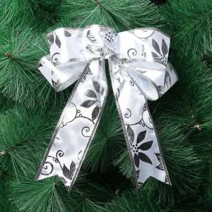 ( )샤이니 더블 실버 리본장식품 크리스마스 오너먼트_23915195