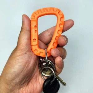 [셀러에이드]플라스틱 경량 카라비너 오렌지 등산용 캠핑 비너 고리