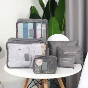 여행용6P파우치 묻어남X가루X홀겹노코팅원단 캐리어파우치 여