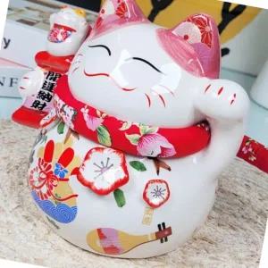 세라믹 고양이 저금통 도자기 마네킨네코 대형 귀여운