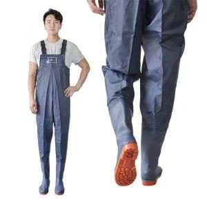 [셀러에이드]남녀공용 슈마켓 290mm 가슴장화 컬러우의상하 안전우