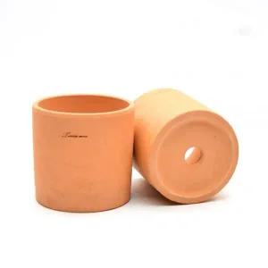 [셀러에이드]테라원 국산 원통형 14x14cm 황토 토분 물구멍O