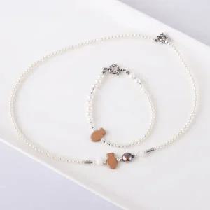 [콩심팥심]시후주얼리 미니 붕어빵 믹스 진주 목걸이 EA658N 스타일리시