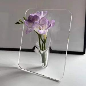 조화화병 감성선물 아크릴꽃병 심플한 투명 아크릴 북