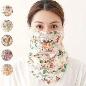 [셀러에이드]바람통기 꽃무늬 머플러형 파크골프 등산 마스크