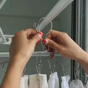 P1 스텐 양말 빨래집게 옷걸이 미니건조대 10구 (WC5B223)