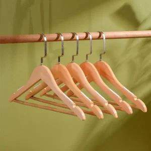 고품질 논슬립 원목 옷걸이 우드 옷가게 어깨뿔방지 옷걸이 (WFFWP6U)