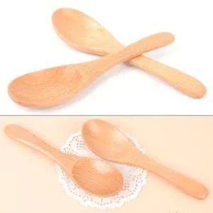 국수 우동 가게 원목 나무 비취 우드 수저 숟가락 2p (WC61985)