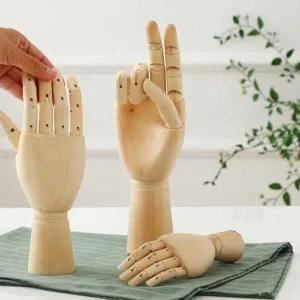 손 모양 데생 스캐치 그리기 모형 나무 원목 오른손 (WFFWNIL)