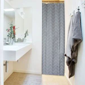 헤링본 대 체크 커튼 샤워