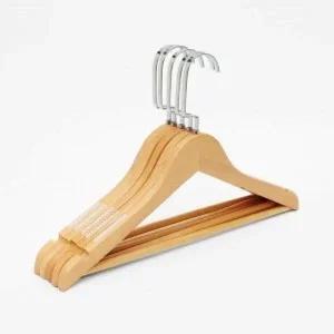 고품질 상하의 5p세트 옷걸이 원목 여성옷걸이 논슬립옷걸이 (WFFWRWK)