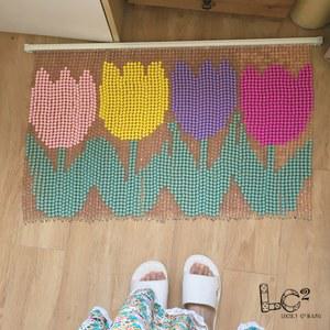 샤크팡 비즈발 키트 부자재 DIY 핑크 커튼 문발 입구 패키지 상품 구슬커튼