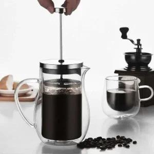 고품질 이중 프렌치프레스 커피추출기 유리 내열 커피메이커 (WFFWSDC)