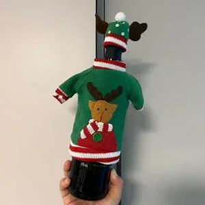 와인 커버 모자 세트 루돌프 크리스마스 꾸미기 선물