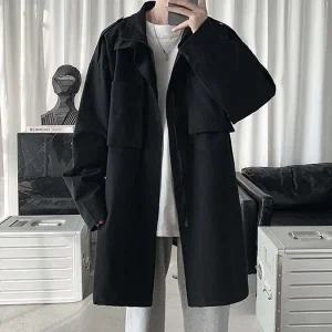 고품질 베이직 봄가을 2컬러 트렌치 자켓 남성 코트 IS-CT02 (WFFX0OH)