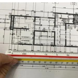 축소형 측정자 30cm 저배율 스케일 측정 도구 길이 측정기