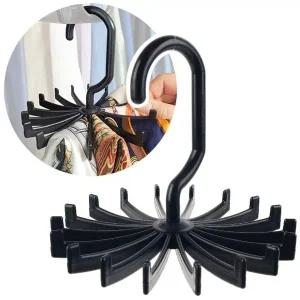 고품질 회전 18고리 스카프 넥타이 걸이 머플러 타이 행거 (WFFX2QA)