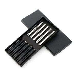 스텐 젓가락 식당 5인세트 블랙 레스토랑 (WFFWRY5)