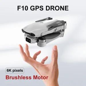 4DRC F10 RC 드론 GPS 6K HD 듀얼 카메라 광각 5G WIFI Fpv 쿼드콥터 브러시리스 접이식 장애물 회피 공중