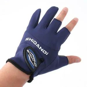 [셀러에이드]낚시용 3단 그립 장갑 네이비 스포츠 낚시장갑