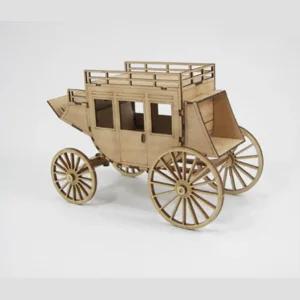 서부 목재 역마차 수레 나무조립 모형 수업교구 두뇌발달