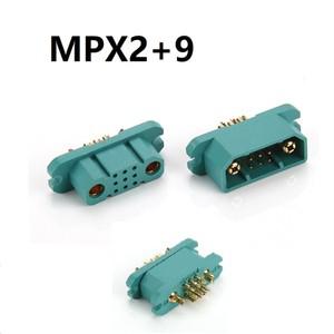 MPX2 + 9 커넥터 JX9 멀티 와이어 서보 확장 RC 고정 날개 비행기 터빈 제트 용 남성 여성 플매트 카펫 러