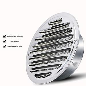 둥근 스테인레스 스틸 에어 벤트 그릴  곤충 보호  집 외부 벽 덕트 환기 도구  70mm  100mm  120mm
