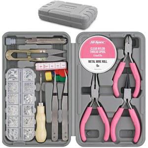 하이 스펙 17pc 주얼리 제작 도구 키트 및 600pc 소견 액세서리 상자 세트. 수제 팔찌, 목걸이, 귀걸이 매력 예술 공예용 펜치 와이어