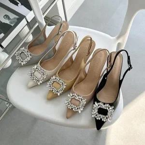 샌들 여성신발 미들힐 키높이 구두 정장구두 슬링백 (WE832C9)