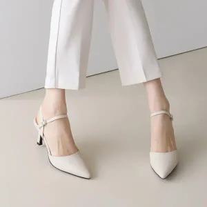 정장구두 슬링백 베이직 샌들 토오픈 하이힐 펌프스 (WE8328E)