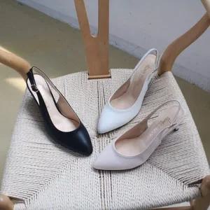 슬링백 여성구두 웨지힐 정장구두 펌프스 미들힐 (WE832BB)