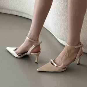 여자구두 토오픈 펌프스힐 구두 메리제인 미들힐 (WE83292)