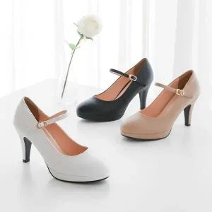 미들힐 여성화 하이힐 슬링백 펌프스힐 여자구두 (WE8331C)