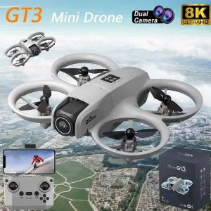 GT3 드론 RC 8K 5G GPS 전문가용 HD 항공 촬영 원격 제어 항공기 HD 듀얼 카메라 브러시리스 쿼드콥터 장