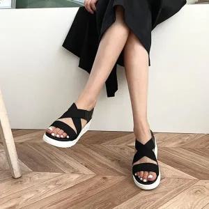 가을 웨지 패션샌들 끈샌들 플랫 앵글 슬리퍼 슈즈 (WE83455)