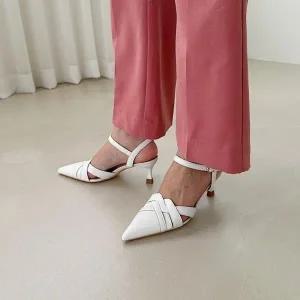 끈샌들 가을신상 빅사이즈 앵글 웨지 샌들 슬리퍼 힐 (WE834A2)