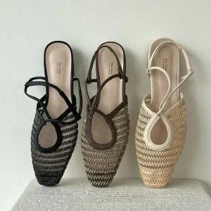 패션샌들 샌들 여름샌들 웨지 가을 플랫 여성 통굽 (WE834A1)