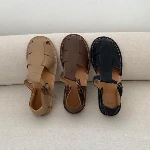 스트랩 여자샌들 플랫 가을신상 슈즈 패션샌들 웨지 (WE834A9)