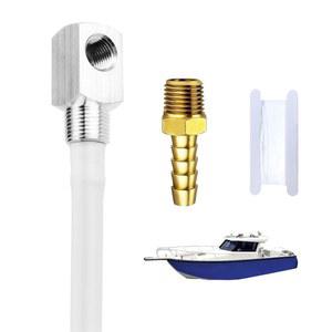 스트레이너가 있는 범용 12인치 해상 연료 탱크 픽업 튜브, 황동 바브 커넥터가 폴리에틸렌 표준 보트 탱크에 적합하며 부품 7-0948 교체
